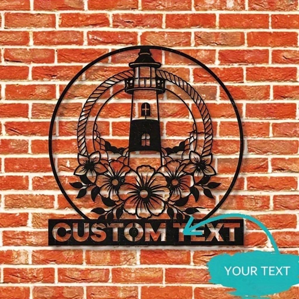 Custom Lighthouse Metal Wall Art Personalized Hot Sale for Home Office Christmas New Year Decor