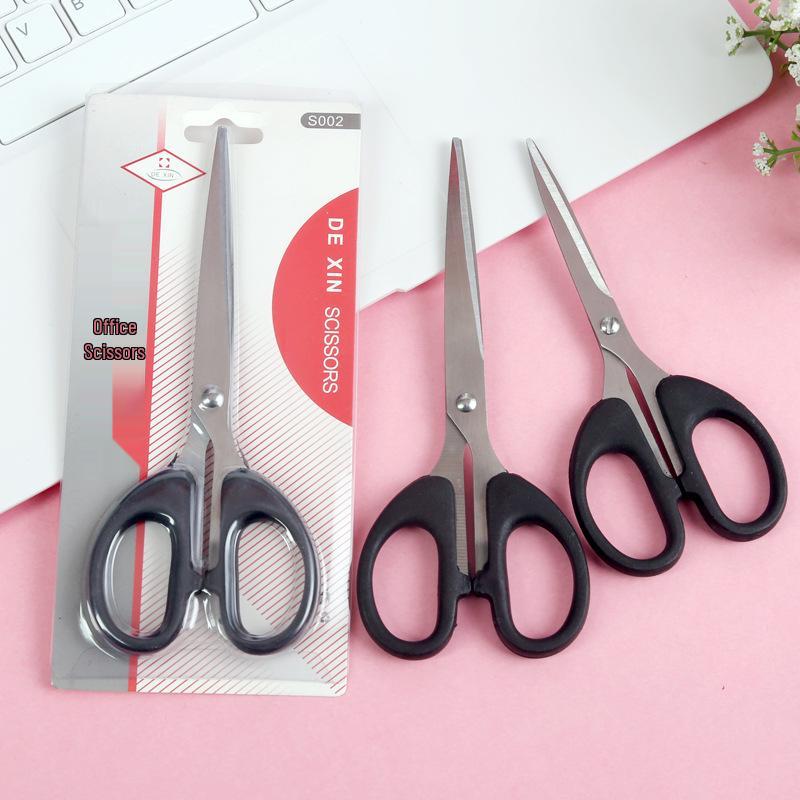 Stainless Steel Black Office Scissors - Versatile Craft and Household Use, Available In Small, Medium, and Large Sizes