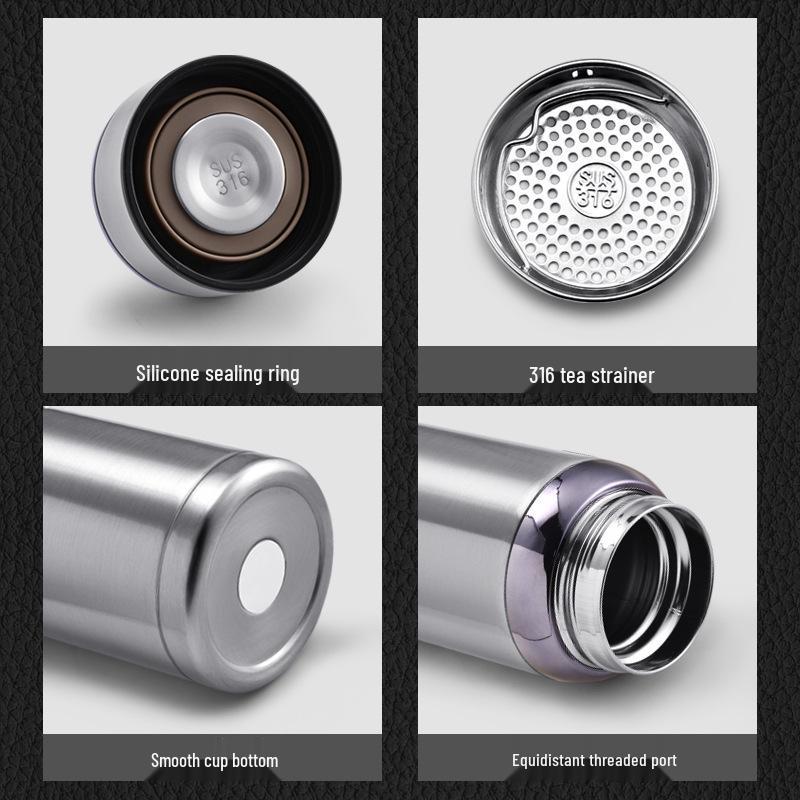 Large Capacity 316 Stainless Steel Insulated Water Bottle for Men & Women - Portable Outdoor Sports Tea Cup