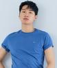 Guess [On] 5-Color Unisex Regular Fit Round Neck Square Patch Short Sleeve T-Shirt Nq2Ke404 (A Type)