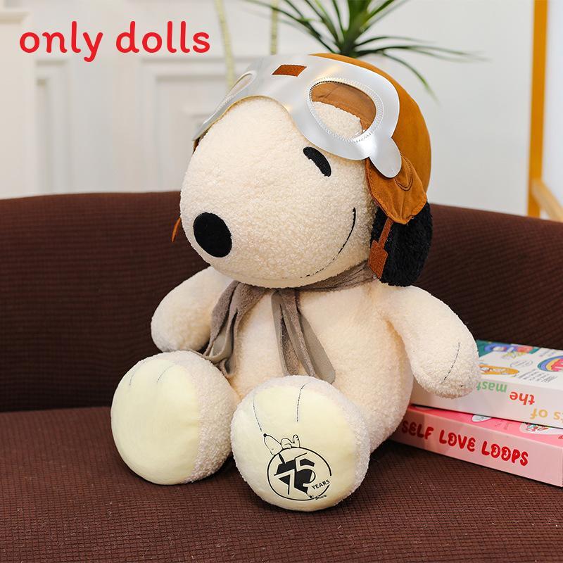 

Snoopy Plush Toy With Pilot Hat Decoration For Kids And Adults Snoopy,35cm
