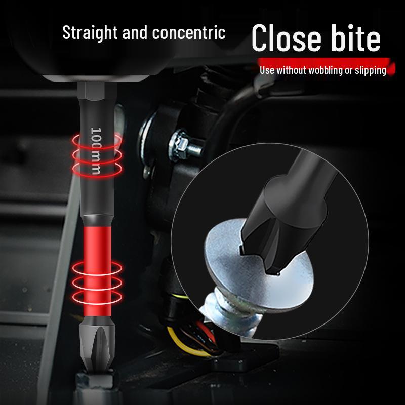 PH0 Tungsten Steel Phillips Bit: Magnetic, Impact Resistant, Non-Slip Screwdriver, Hex Shank for Electric Drill