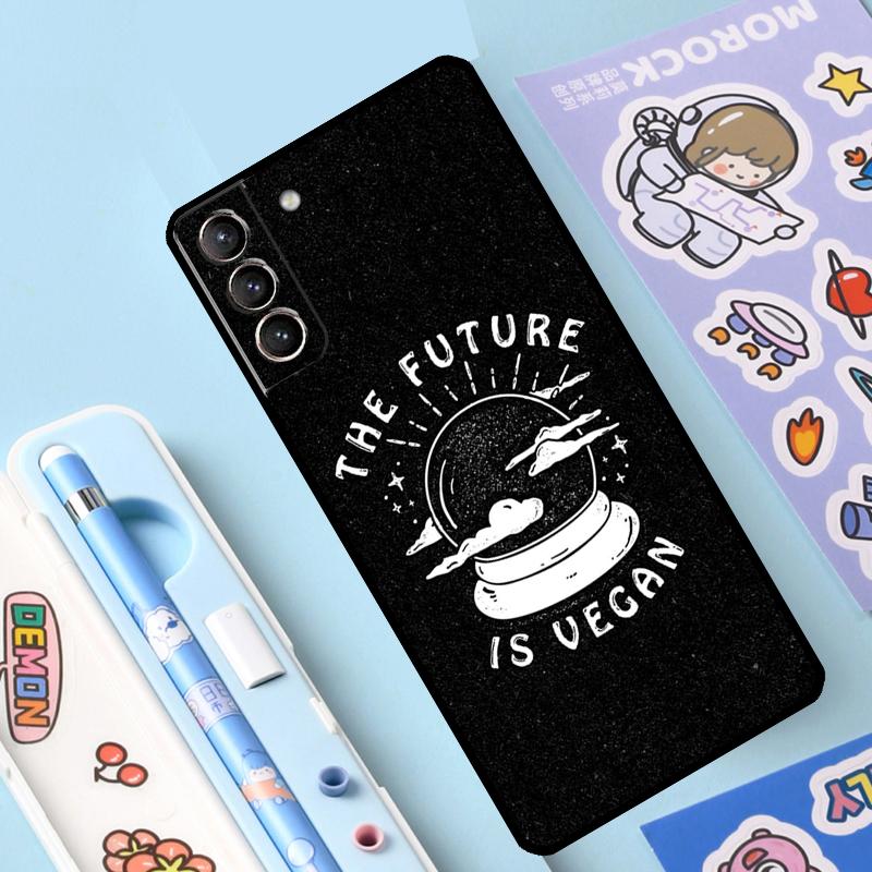 Go Vegan Case For Samsung Galaxy S23 S22 S21 Ultra S20 FE S9 S10 Note 10 Plus Note 20 Ultra Full Cover