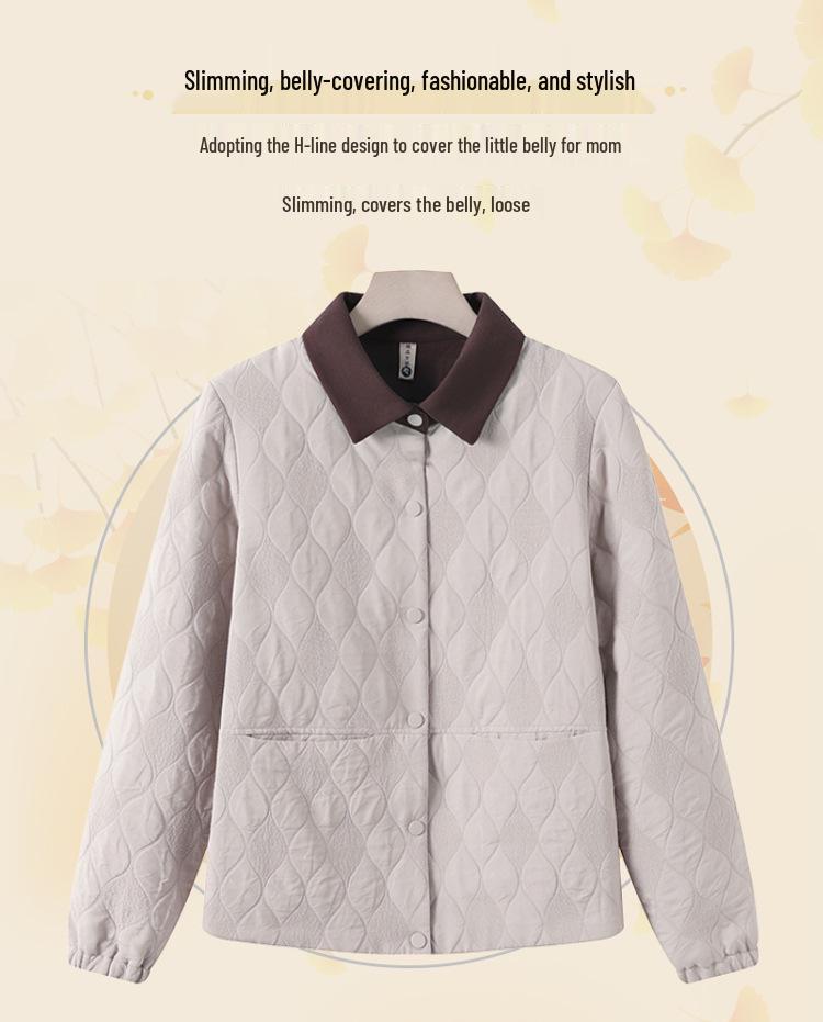 Elegant Spring Jacket for Fashionable Middle-Aged Women - Age-Reducing, Slimming Style for Spring and Autumn