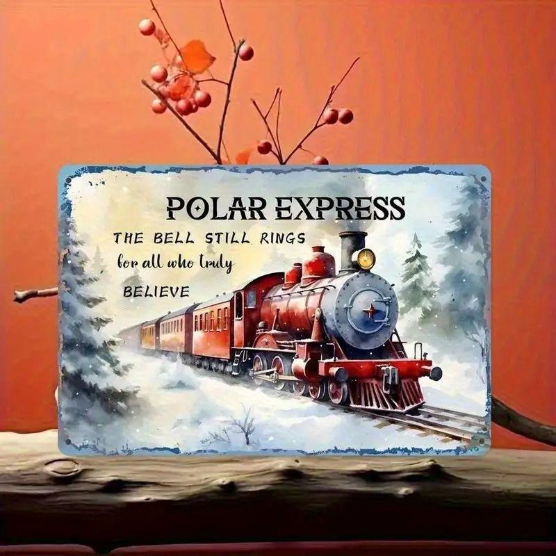 Tin Road Sign Wall Art, Metal Garage Decor, Interior Plaque