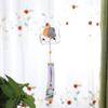 1pcs Transparent Glass Cat Pattern Wind Chime Creative Japanese Cat Pendant Home Garden Hanging Decor DIY Gift