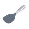 1Pieces Silicone Spoon Non-stick Cooking Spoon Stainless Steel Handle Anti-scalding Pot Rice Spoon Outdoor Tableware