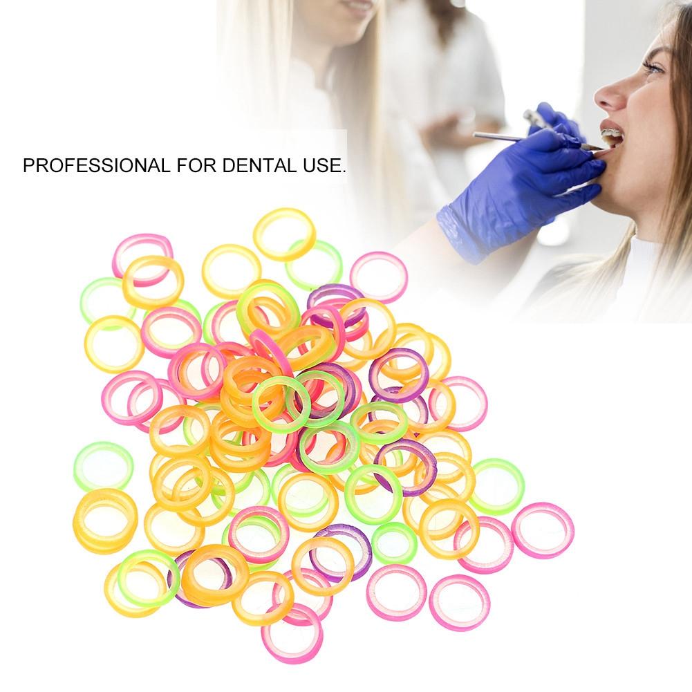 100Pcs/set Professional Dental Elastic Teeth Rubber Band Oral Orthodontics Tool