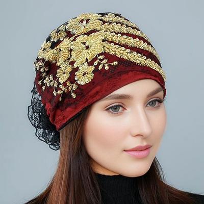 Ethnische trendige Schalmütze Schwerindustrie Phoenix Schwanz Haarband Western Stil Dünne Baotou Mütze Hüte & Mützen (Damen)
