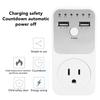 Electronic Dual USB Ports Timer 6H 2 USB Ports Countdown Timer USPlug 1800W Time Controller Switch Home Appliances
