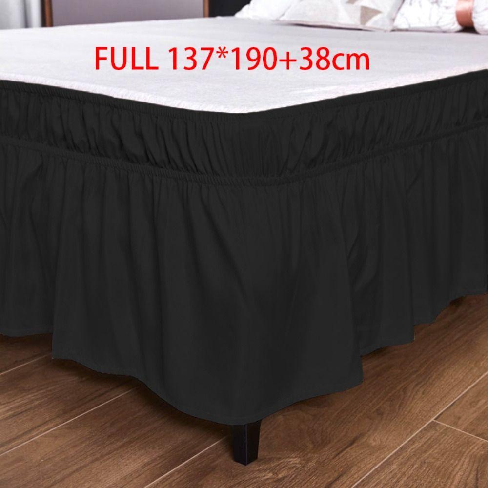 Elastic Bed Skirt Polyester Bed Side Skirt Accessories Bed Ruffles  Bedroom