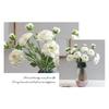 2-köpfiges künstliches Kamelien-Blumenarrangement Realistische Seiden-Kunstpflanze für nordische Wohnzimmer-Dekoration Elegantes Geschenk für Pflanzenliebhaber
