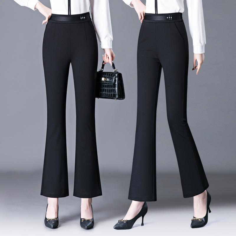 

Women s 2024 High Waist Slimming Flare Pants with Elastic Waist - Spring/Autumn Plus Size Size 27 (M) - Waist 26 inches