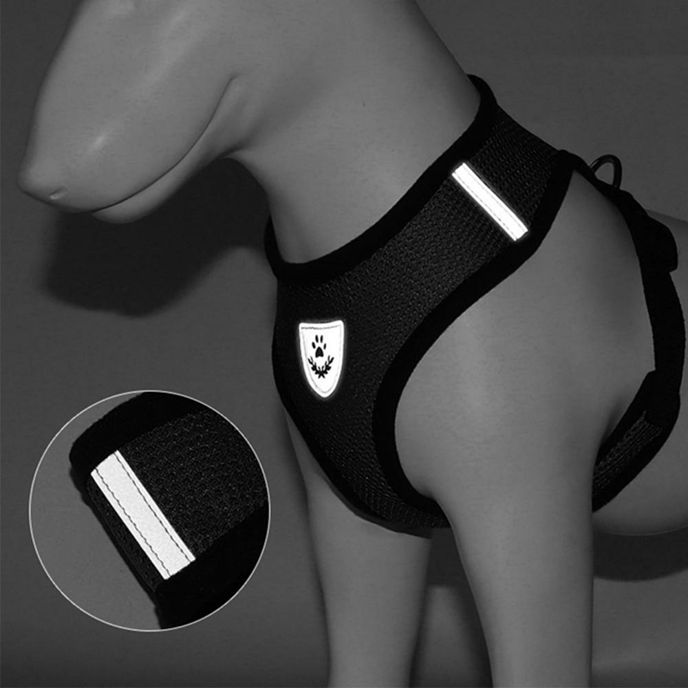 Reflective Pet Harness And Leash Set For Small Medium Dog Cats Breathable Pets Vest Lightweight Collar Harnesses Kitten Supplies