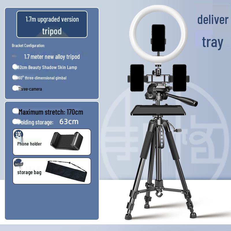 2025 Universal Phone Holder & Tripod Set for Live Streaming & Dual-Position Camera Use