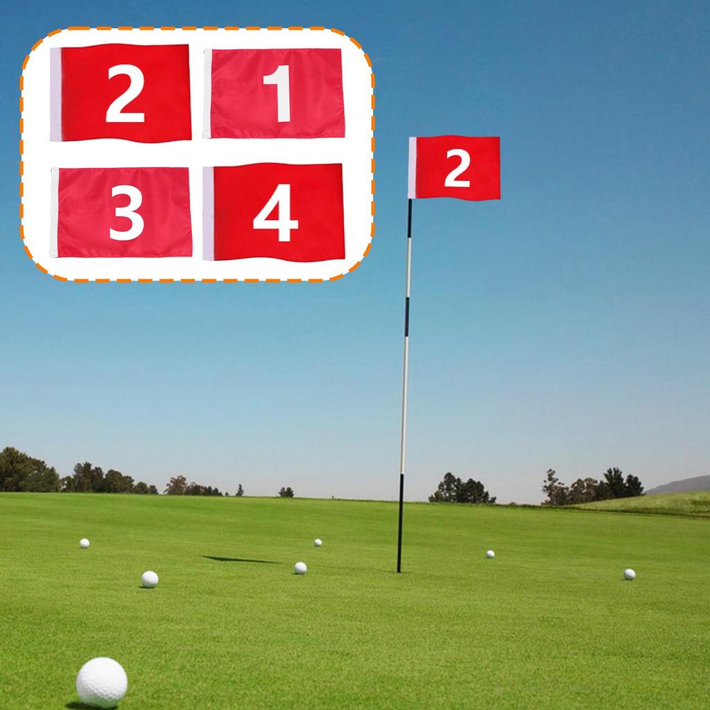 Golf Fahne, 49 X 32 Cm, Rote Fahne für Training, Outdoor Golfer, Geschenkidee