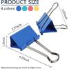 2.4-Inch Jumbo Colored Binder Clips, 12-Pack (4 Colors, 3 Pieces Each)