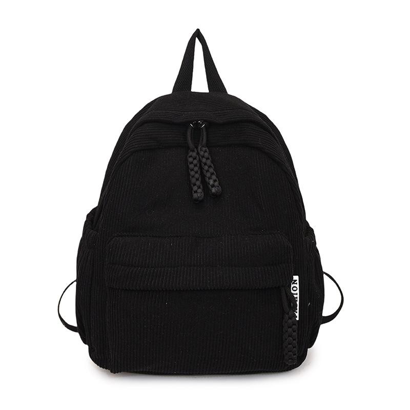 Velvet Backpack Women's Small 2025 New Fashion Corduroy Student Backpack Travel Small Backpack