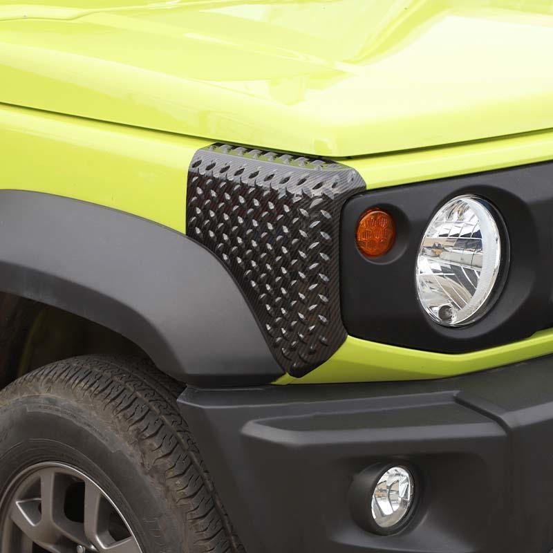 Car Front Rear Fender Side Guard Angle Decoration Anti-scratch Cover Trim for Suzuki Jimny 2019-2023 Carbon Fiber Priend Car Accessories