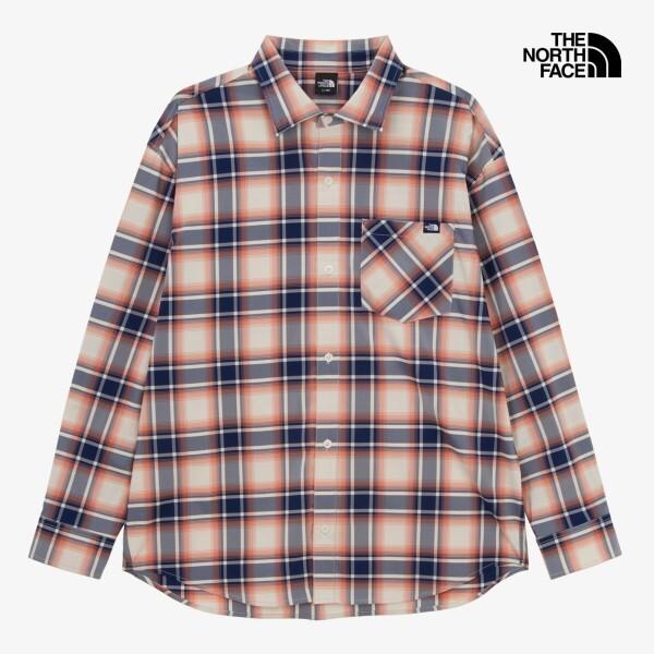 

The North Face Men S Check Shirt Flid Nh8lr02b Slm salmon/90(S)