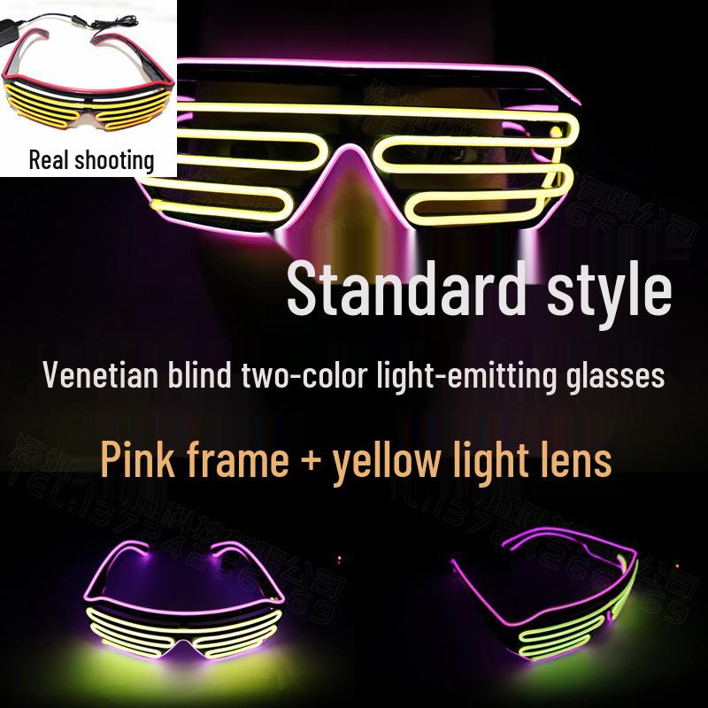 Voice-Controlled LED Trendy Light-Up Shutter Glasses for Festivals