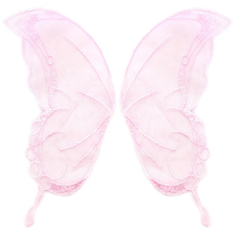 Spitzennetz-Stickerei Schmetterling-Aufkleber Beige zu Blumen transparentes Netz-Bodenstickerei DIY-Spitzenzubehör symmetrische Blumenteile