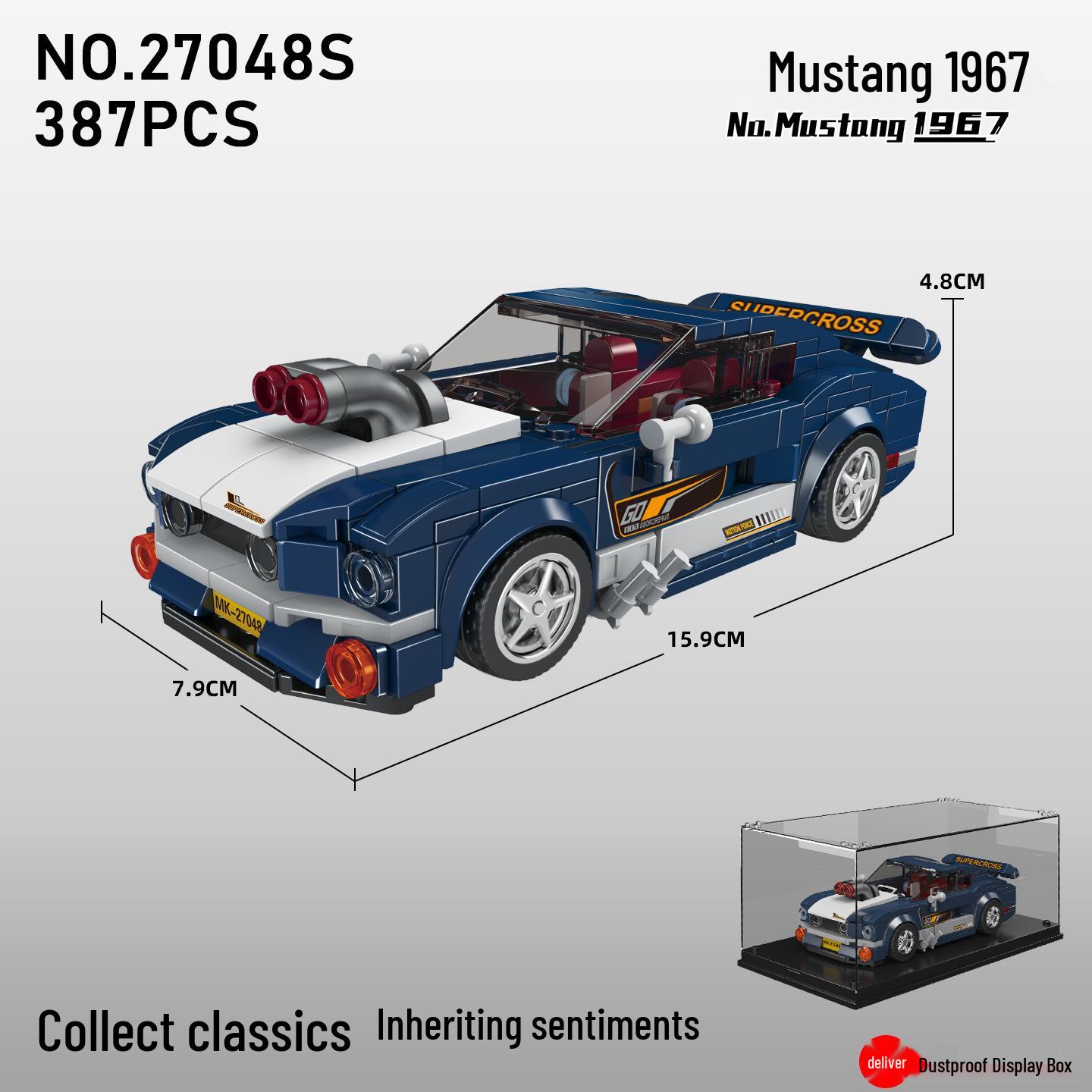 Yuxing King Bricks 1967 Mustang Educational Toy Car Model
