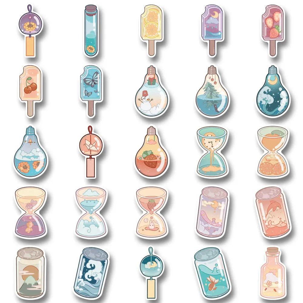 10/30/50pcs Cute Ins Style Cartoon Drink Bottle Stickers Creative Graffiti Sticker Decoration Luggage Phone Laptop Guitar Decals
