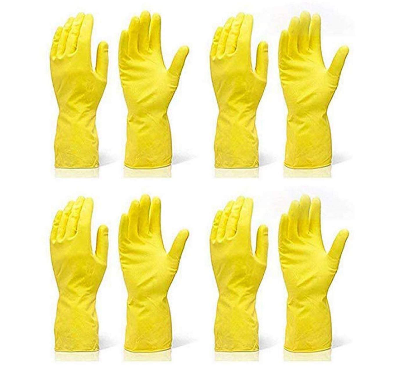 Seebuy Pairs of Reusable Latex Safety Gloves for Washing, Cleaning, Kitchen, Garden and Sanitation 4 Pair