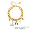 Sweet Mori Cherry Strawberry Pearl Stainless Steel Bracelet Women'S, Versatile Premium Adjustable Jewelry