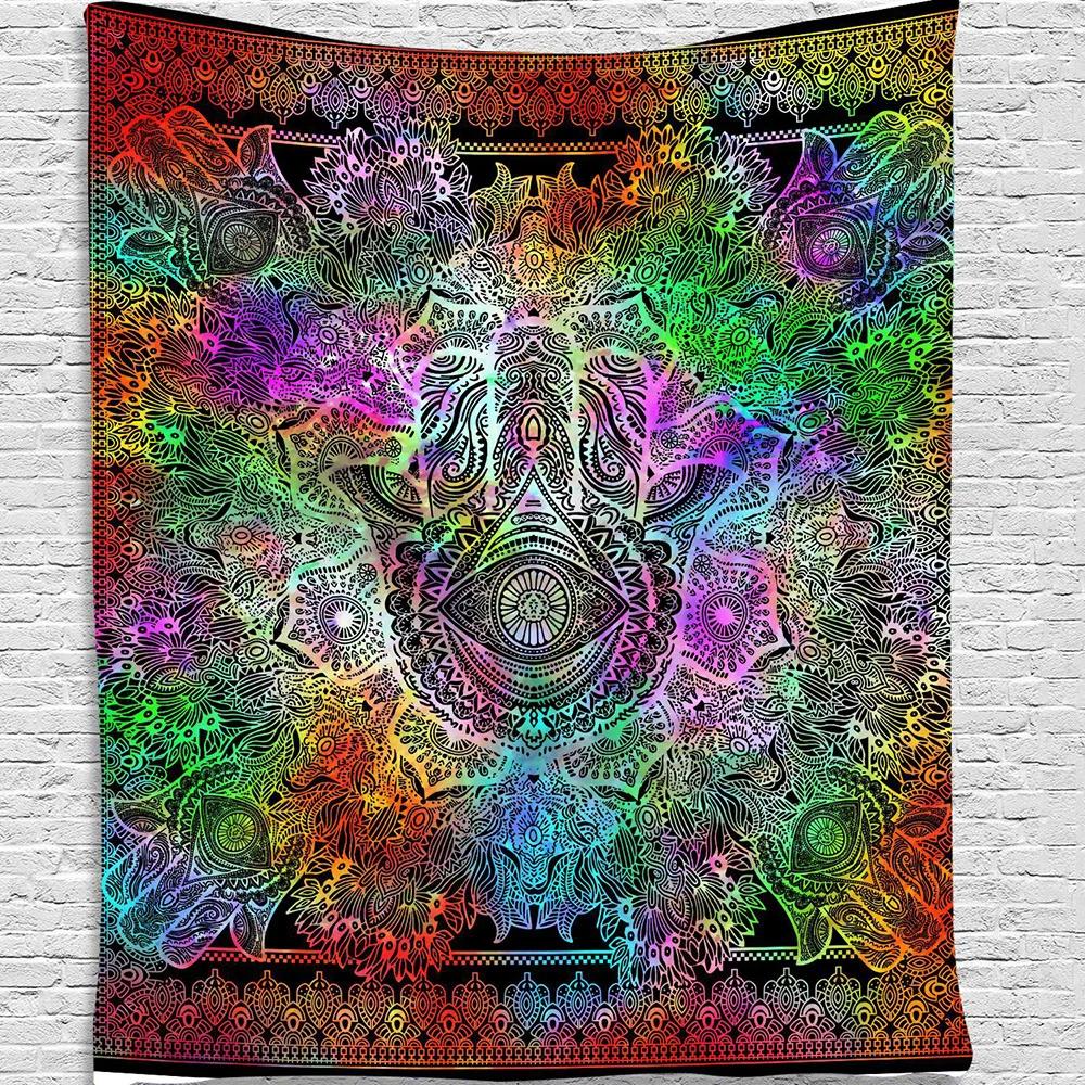 

VIKAMA Vintage Ethnic Style Tapestry Elegant Printing Bohemian Style Bedroom And Living Room Decorative Tapestry 74x94cm(29x37in)