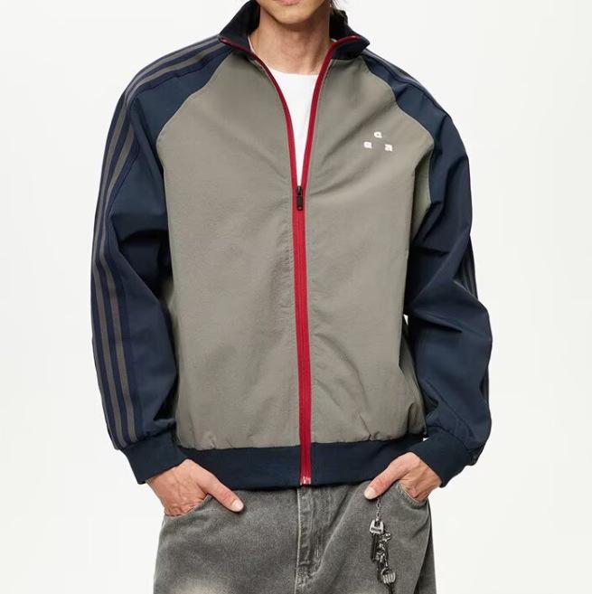 Unisex Korean-American Style Deconstructed Patchwork Hoodie Jacket - Trendy Autumn/Winter Design L