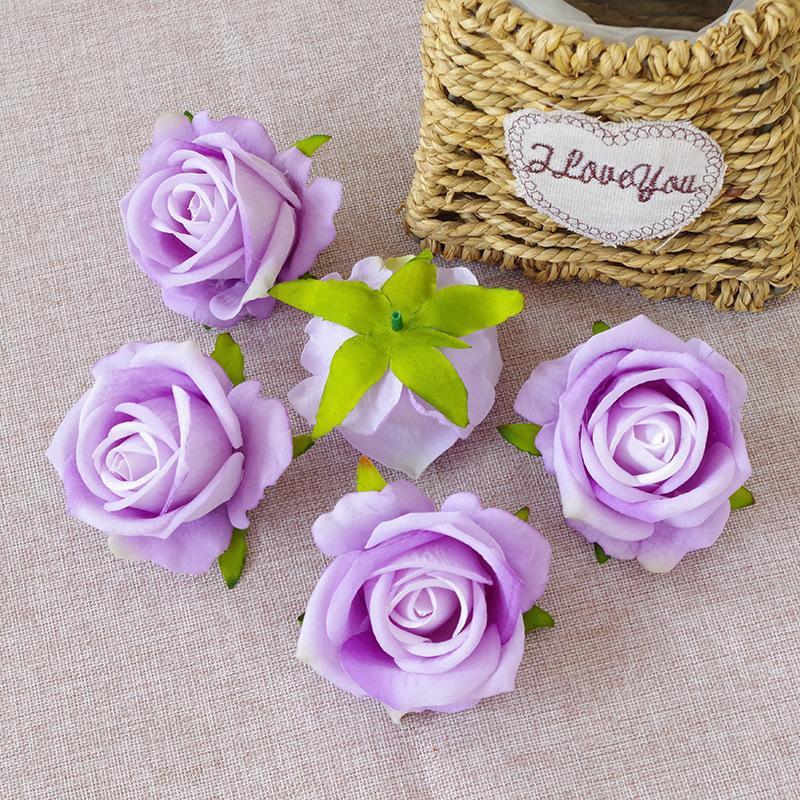 5/10pcs 7cm Artificial Rose Flowers Head For Wedding Home Decoration Fake Flowers Rose Head DIY Wreath Supplies