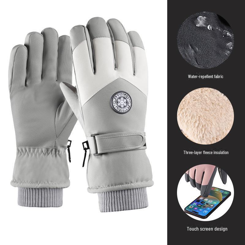 Winter Ski Gloves for Men & Women: Thickened, Windproof, Waterproof, Touchscreen-Compatible
