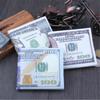 Чоловічі грошові полотняні гаманці Кредитний ID тримач для карток Сумки Гаманці Візерунок банкнот Вставка для фото Готівка Монети Долари Євро Гаманець