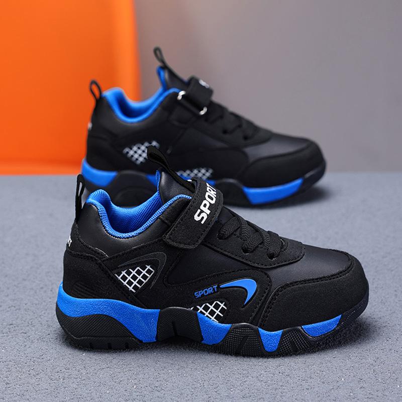 Sport Kids Sneakers Boys Casual Walking Shoes for Children Leather Anti-slippery Fashion Outdoor Tennis