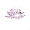 Glass Lotus Candle Holder Feng Shui Decor Flower Tealight Decorative Accent