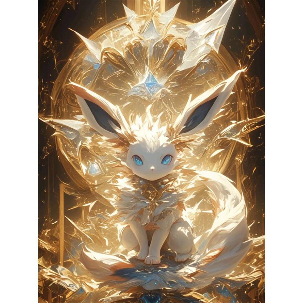 Japanisches Anime Diamant Malset Magischer ElfEevee Gestickter Diamant DIY Mosaik Heimdekoration Kindergeschenk