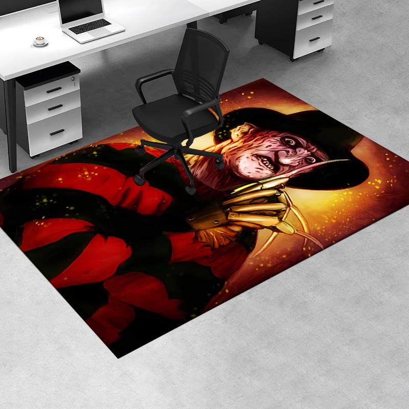 

Freddy Krueger Horror Movie Poster Print Office Mat Home Decor Office Desk Chair Rugs Chair Carpet for office Chair Mat Gift For Halloween & 60cm by 90cm
