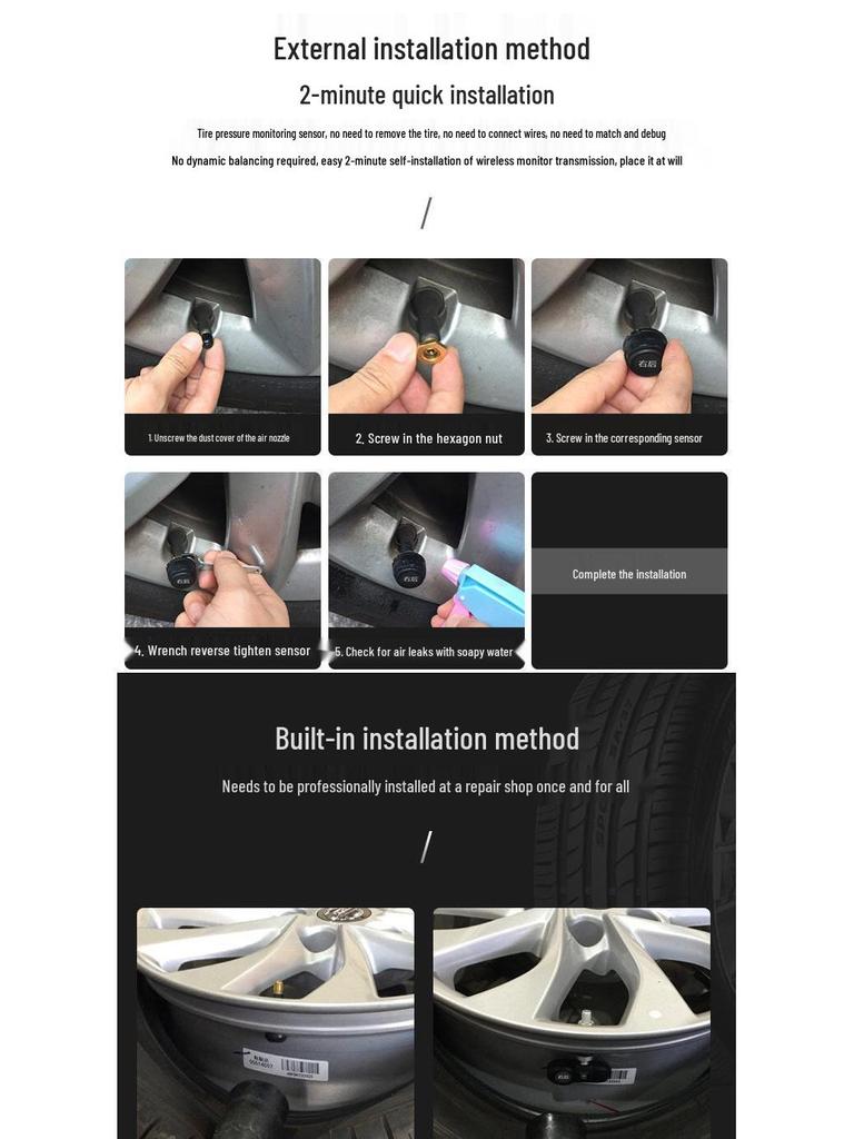 Solar-Powered Wireless Tire Pressure Monitor for Cars