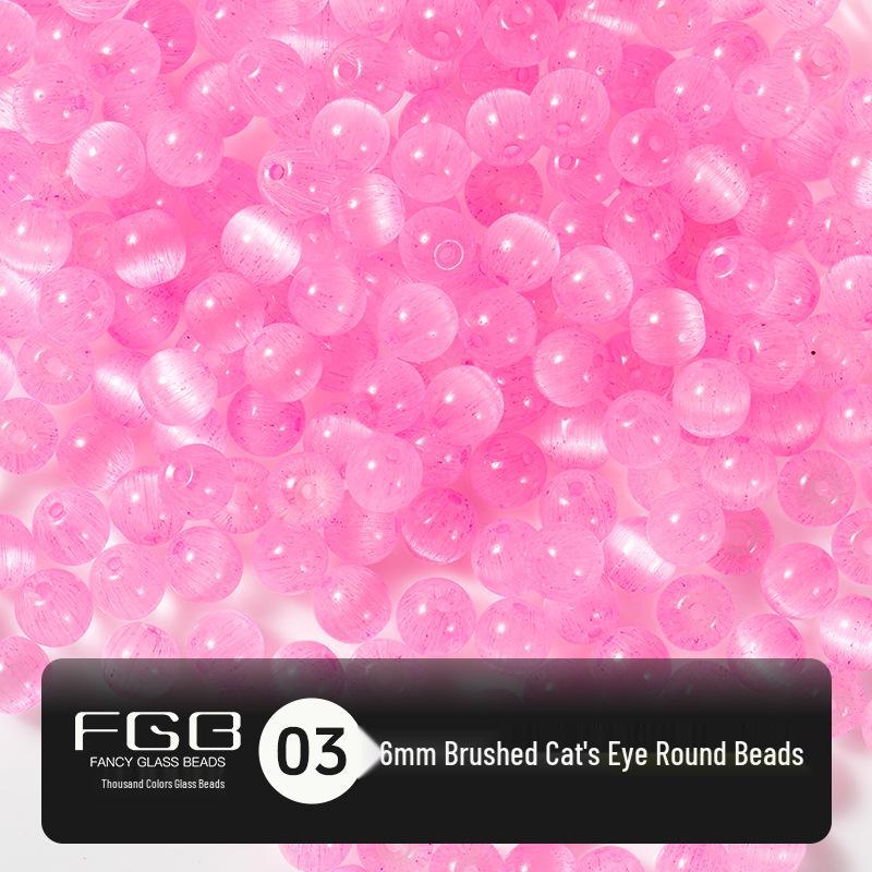 6mm Frosted Cat's Eye Glass Seed Beads for Handmade DIY Bracelets and Accessories