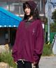 Runaki'Hu' Wxk027 Fluffy Loose Fit Cardigan (Burgundy)