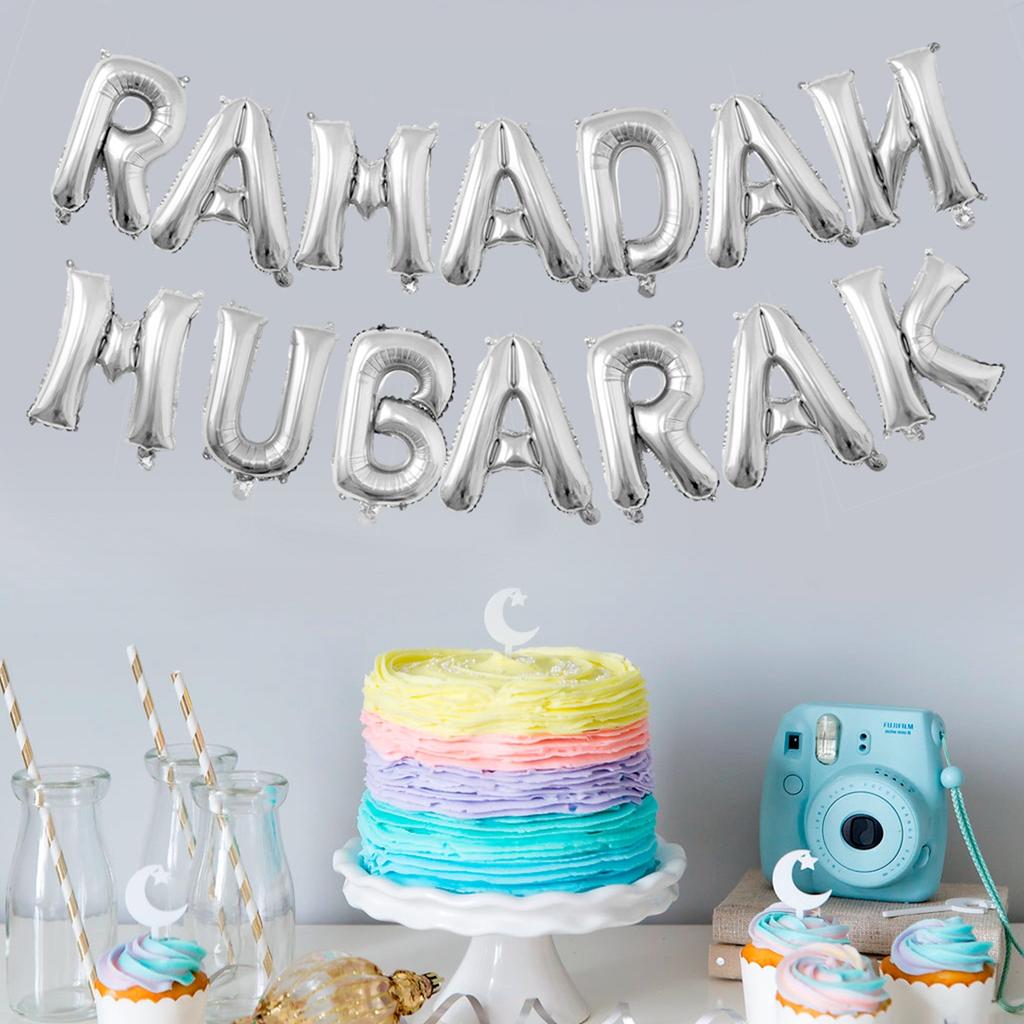 2025 Eid Mubarak Decor Balloon Banner Ramadan Decoration for Home Islamic Muslim Party Decor Supplies Happy Eid Al Adha Decor