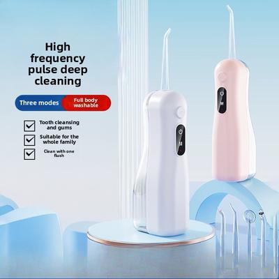 Irrigador Bucal Doméstico Lavador de Dentes Portátil Elétrico Ortodôntico Limpeza Ultrassônica Artefato para Dentes Fio Dental de Água