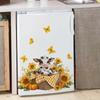 Bauernhaus-Sonnenblumen- und Kuh-Wandaufkleber - Selbstklebend und Nahtlos - Geeignet für Wohnwände
