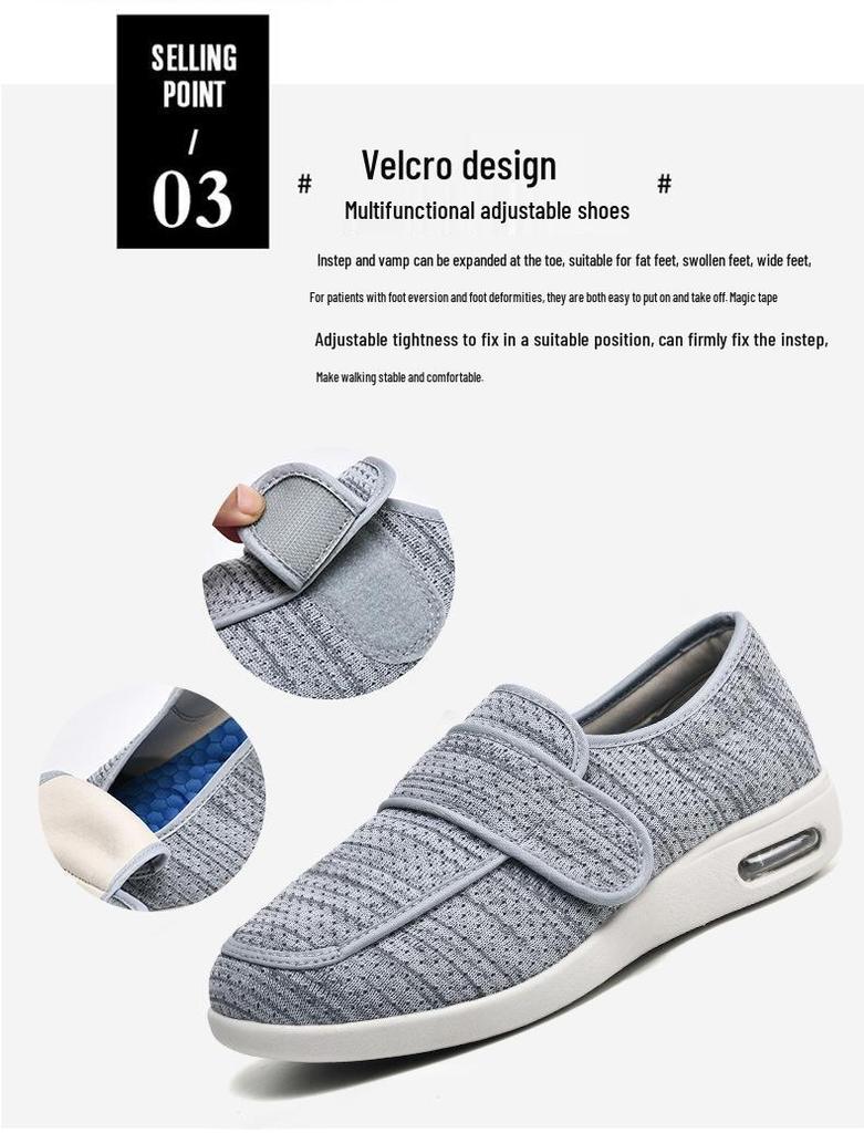 Healthy Step Adjustable Wide-Fitting Shoes for Seniors - Unisex