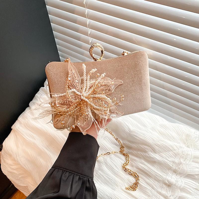 Women s Bag Light Luxurious Temperament High-end Dinner All-match Chain Cross-body Box