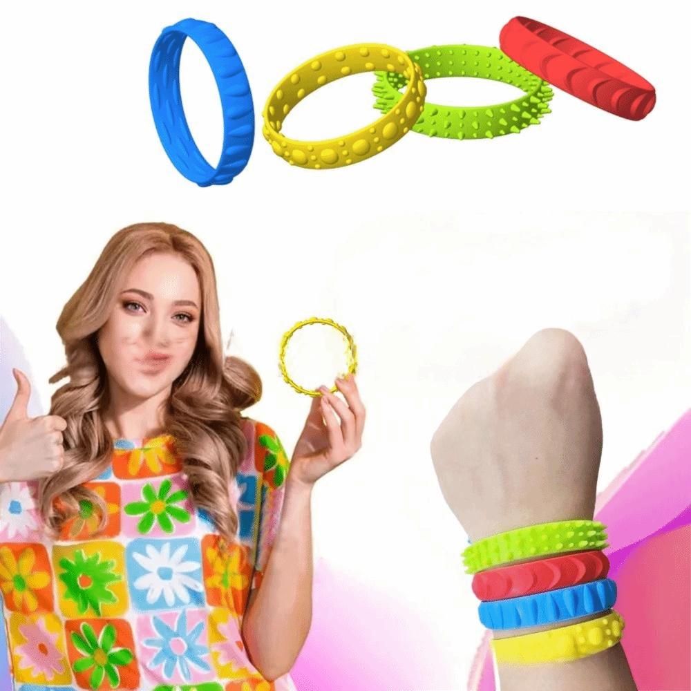 Multi-Texture Sensory Hand Ring Toys Flexible Design Silent Decompressors Bracelet  Kids Play