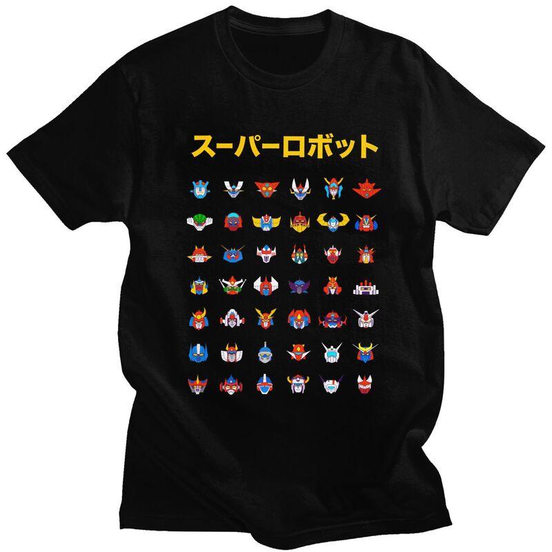 Custom Cool Mazinger Z Grendizer Goldorak UFO Robot T Shirt Men 100 Cotton Tshirt Casual Tee Tops Streetwear Tshirts