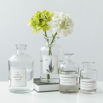 Vasos de Vidro Modernos para Flores Secas Plantas de Vidro Decorativas Garrafa Vasos Pequenos Transparentes para Casamento Festa Mesa de Jantar Centros de Mesa Decoração de Casa